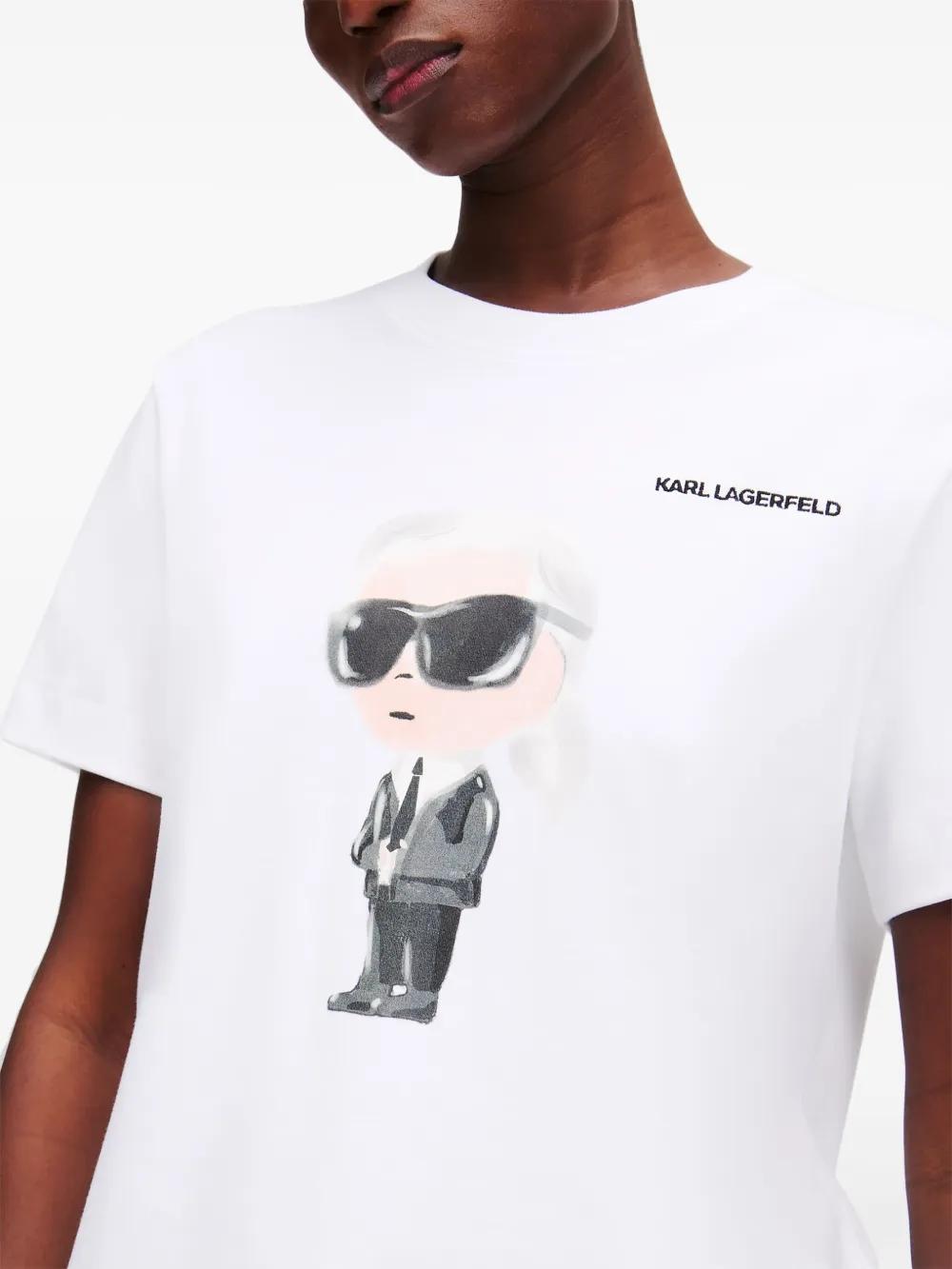 Camiseta Karl Lagerfeld Ikon Aquarelle Blanca