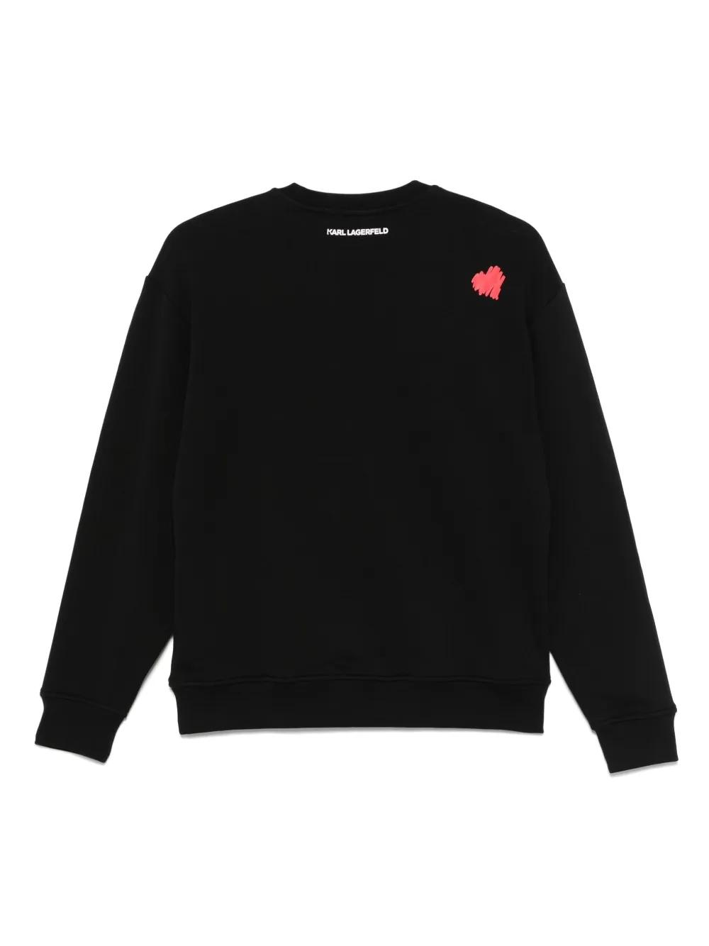 Sudadera Karl Lagerfeld Heart Sweatshirt Negra