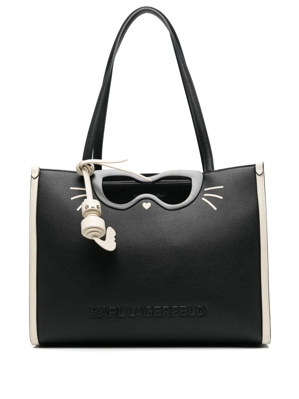 Bolso Karl Lagerfeld Ikon Choupette Tote Negro