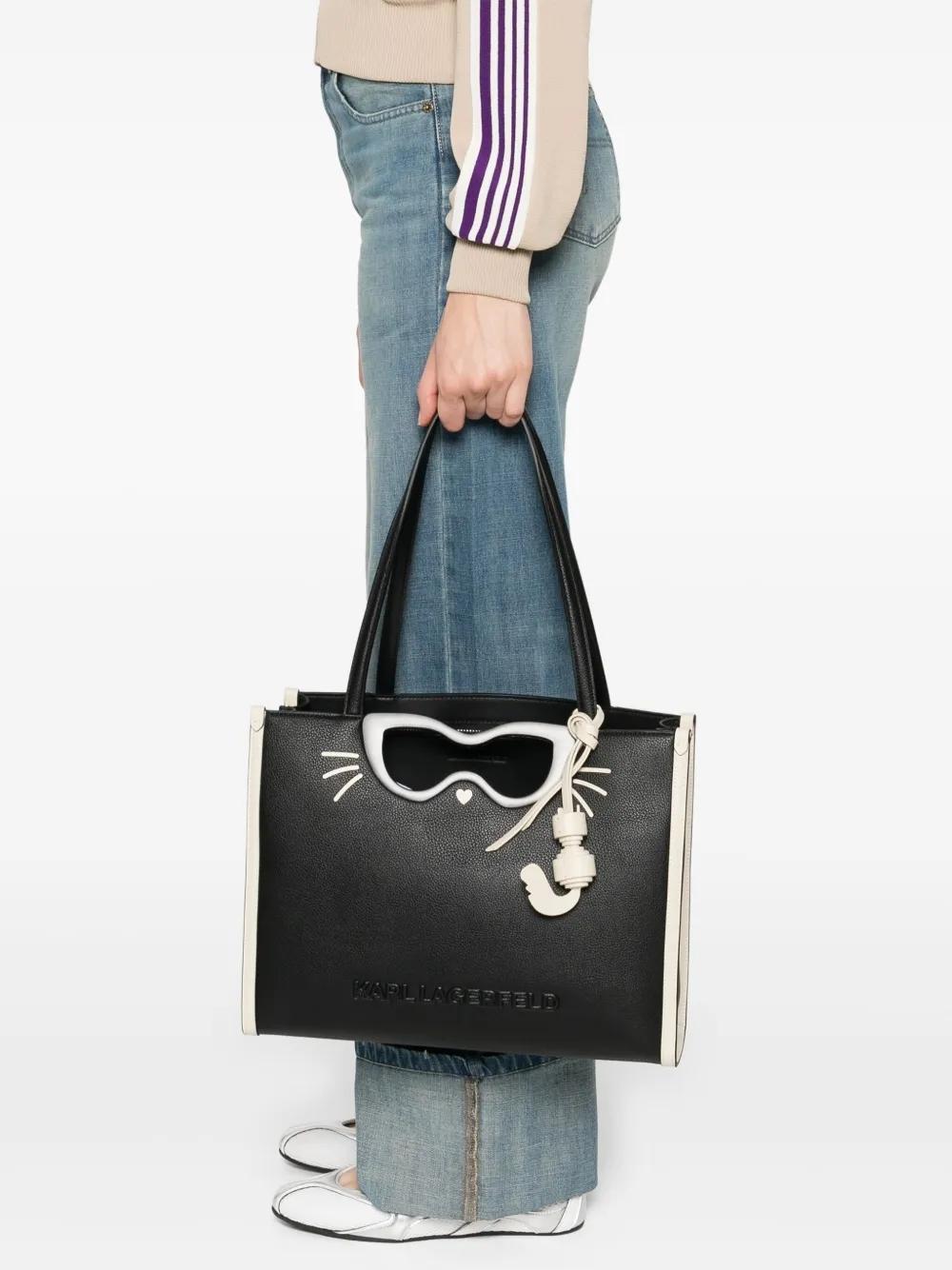 Bolso Karl Lagerfeld Ikon Choupette Tote Negro