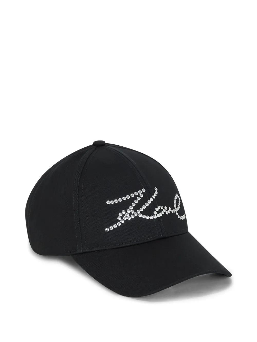Gorra Karl Lagerfeld K/Sign Tachuelas Negra