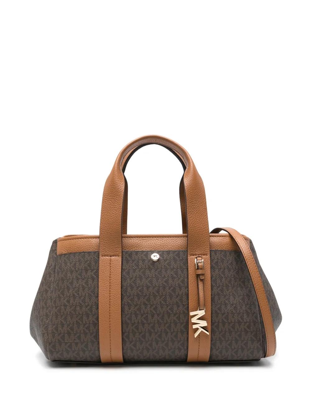 Bolso Michael Kors Romee Satchel Monogram Marrón