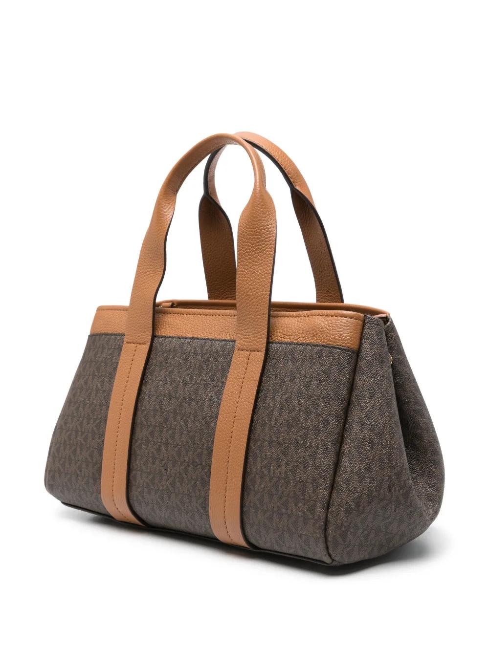 Bolso Michael Kors Romee Satchel Monogram Marrón
