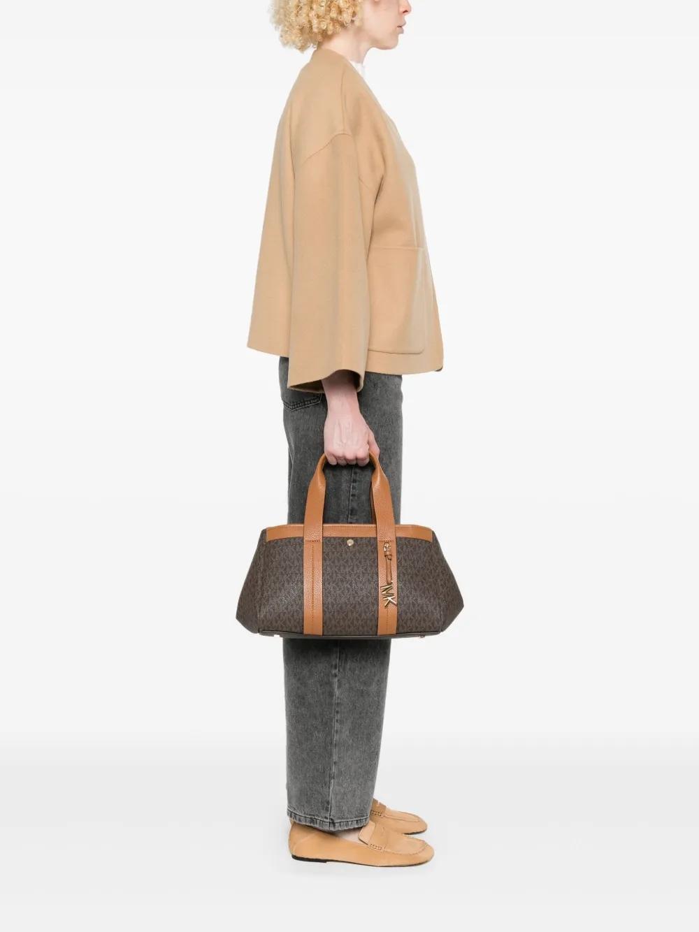 Bolso Michael Kors Romee Satchel Monogram Marrón