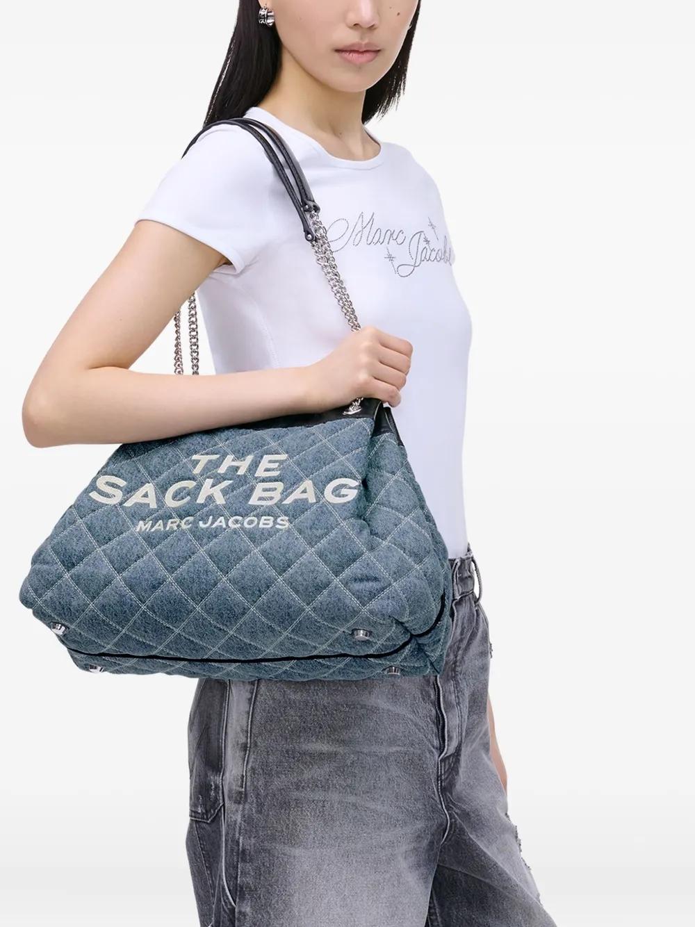 Bolso Marc Jacobs Quilted Large Chain Sack Denim
