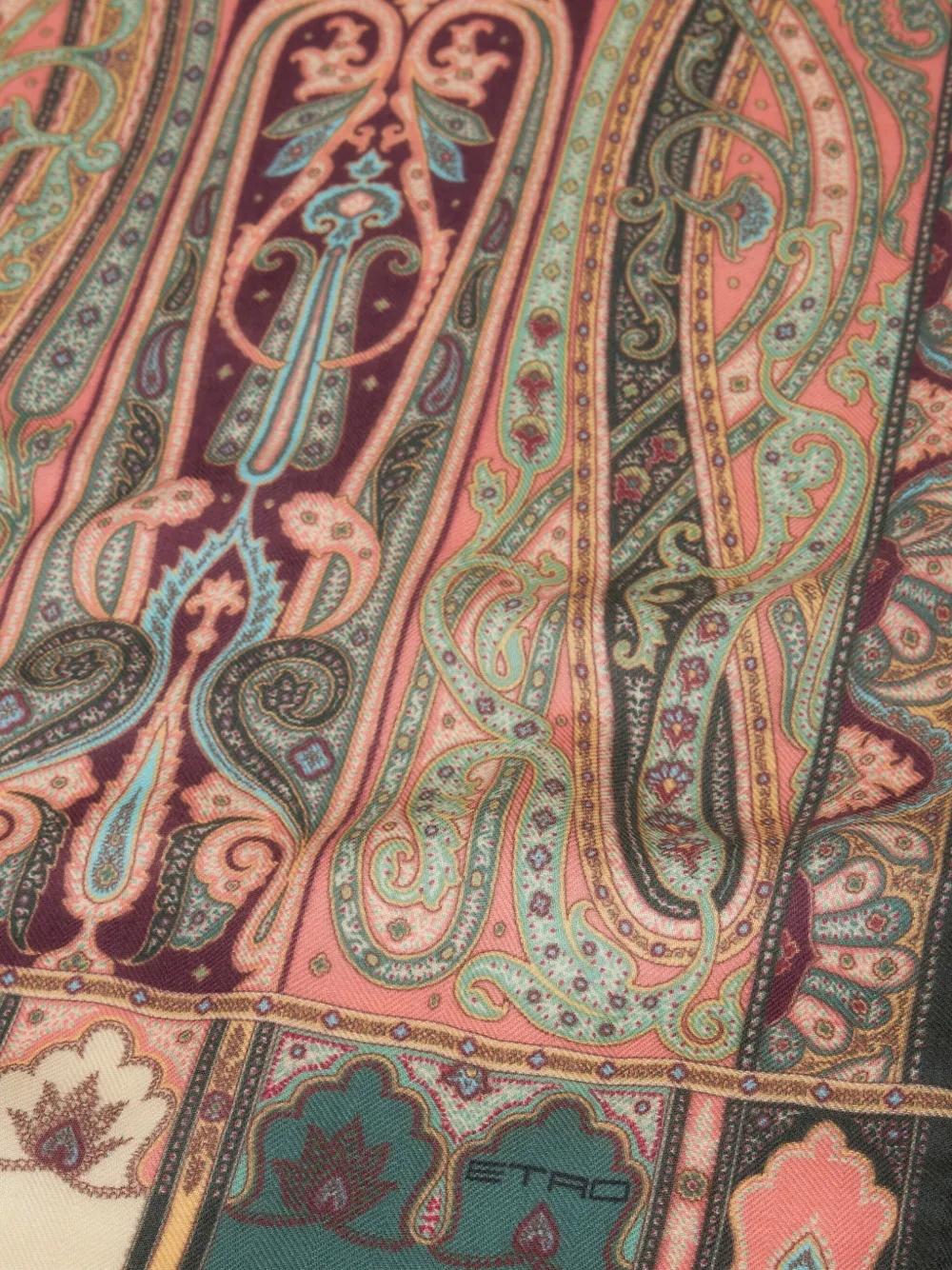 Bufanda ETRO Boheme Flecos Cachemira Estampada