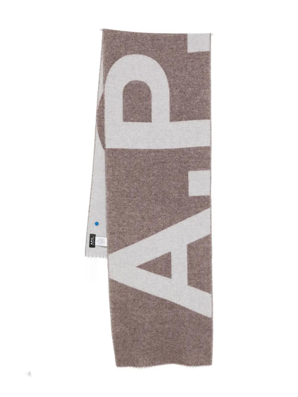 Bufanda A.P.C. Écharpe Malo Café