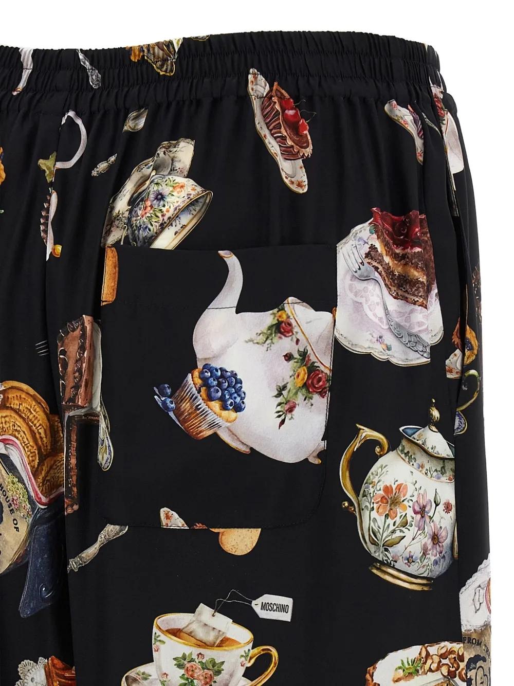 Pantalón Moschino Tea Time Seda Negra