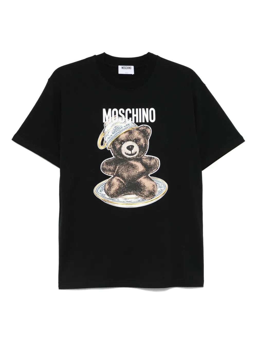 Camiseta Moschino Teacup Bear Negra