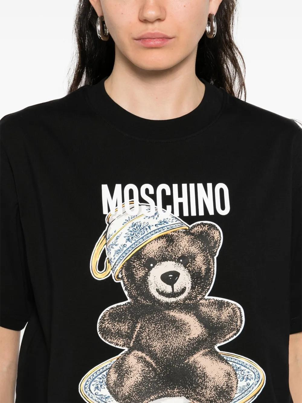 Camiseta Moschino Teacup Bear Negra