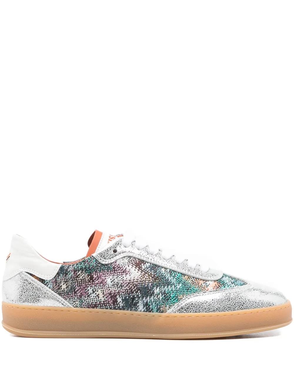 Sneaker Missoni Alice Plata y Jacquard