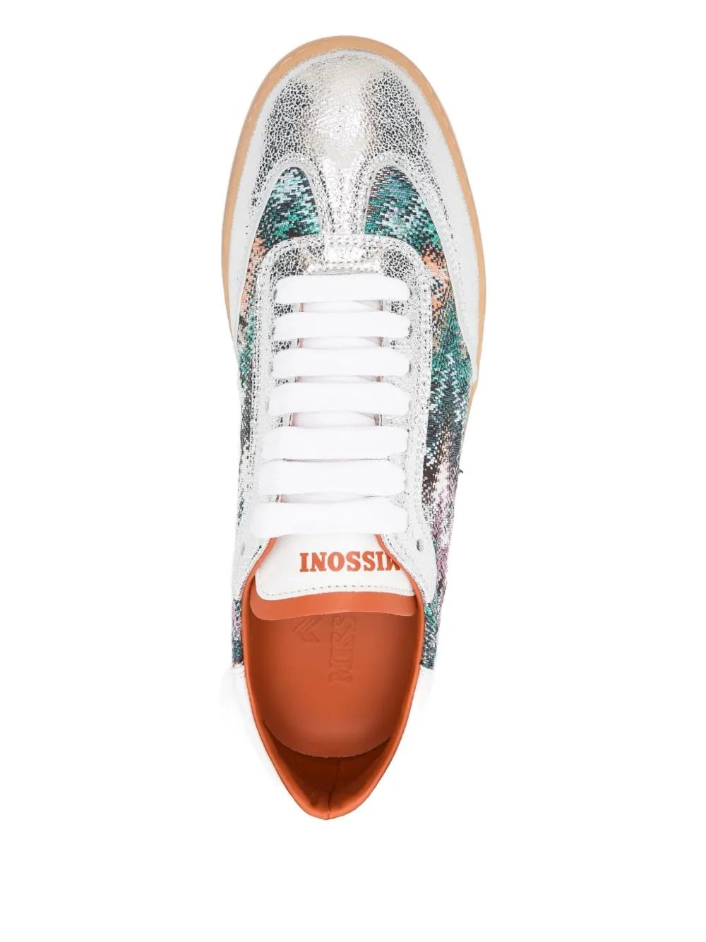 Sneaker Missoni Alice Plata y Jacquard