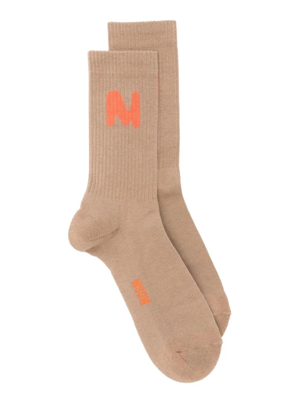 Calcetines MSGM Calzino Beige