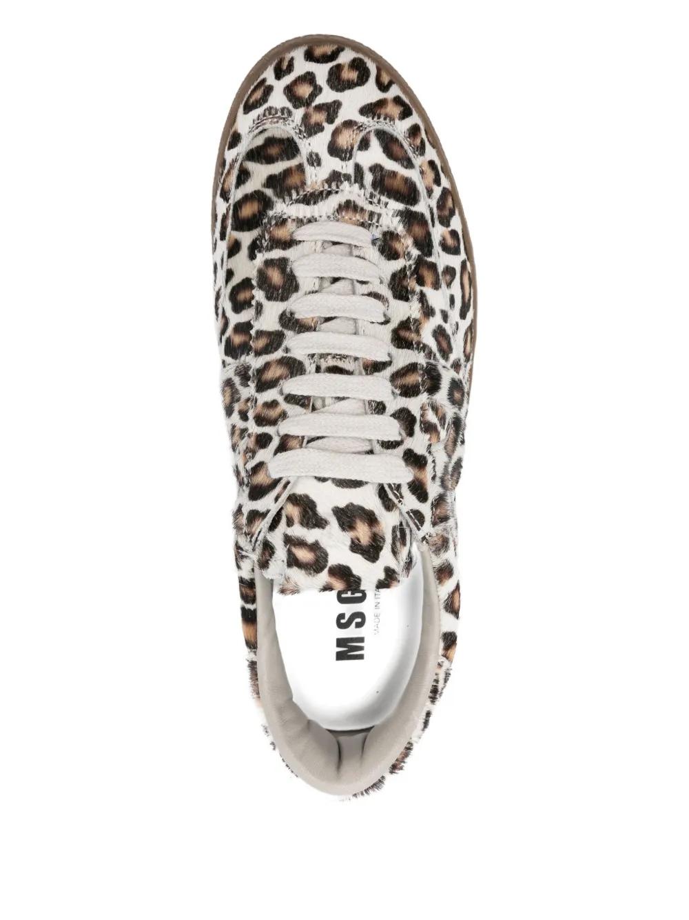 Sneaker MSGM Off White Animalier