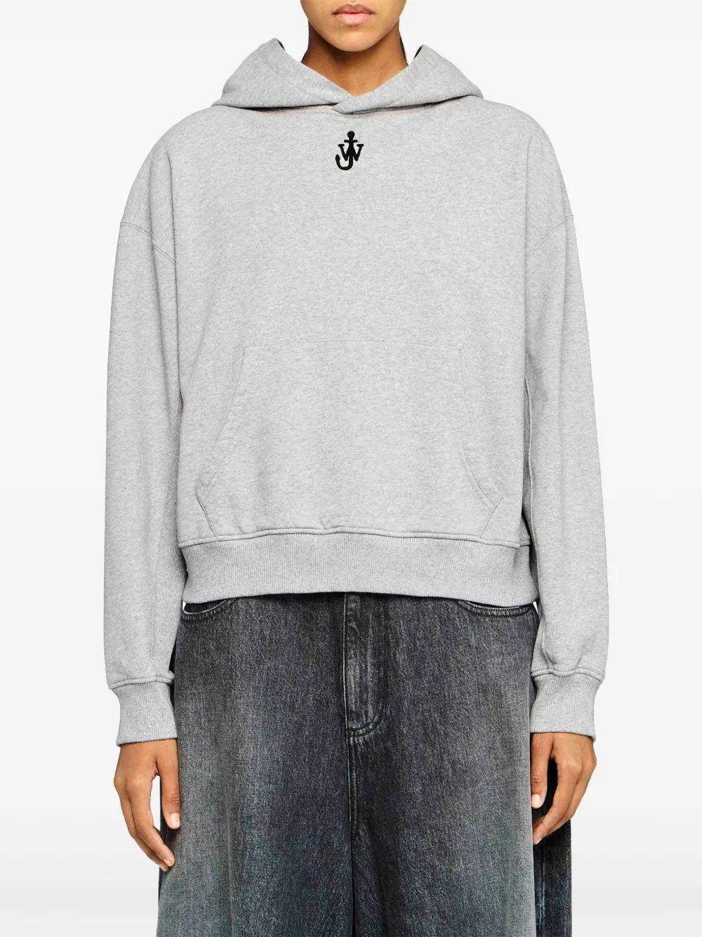 Sudadera JW Anderson Anchor Crop Hoodie Gris
