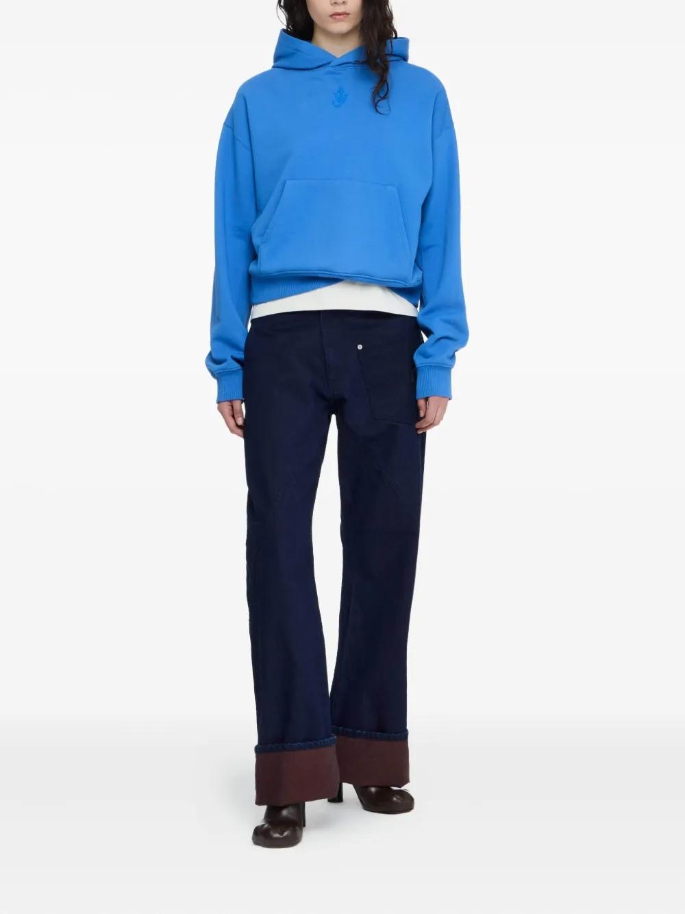 Sudadera JW Anderson Anchor Crop Hoodie Azul