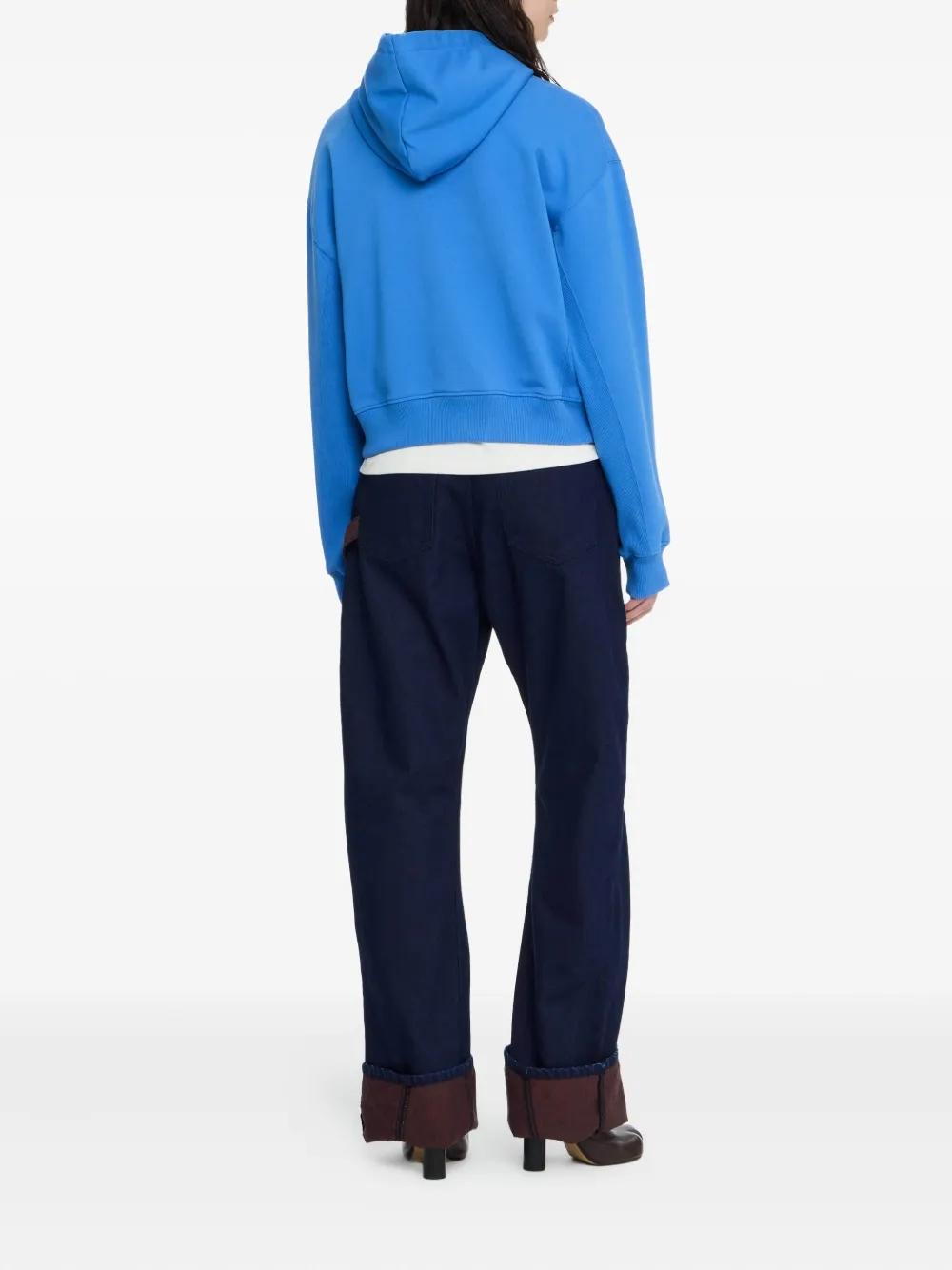 Sudadera JW Anderson Anchor Crop Hoodie Azul