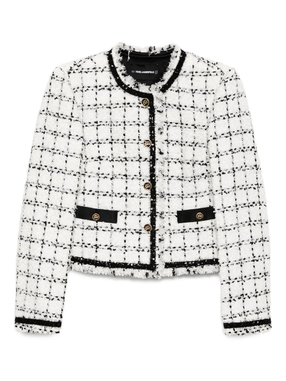 Chaqueta Karl Lagerfeld Bouclé Jacket Cuadros