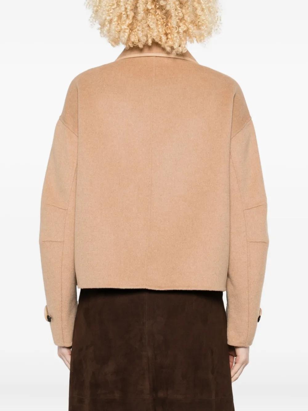 Chaqueta Karl Lagerfeld Short Soft Wool Coat Marró