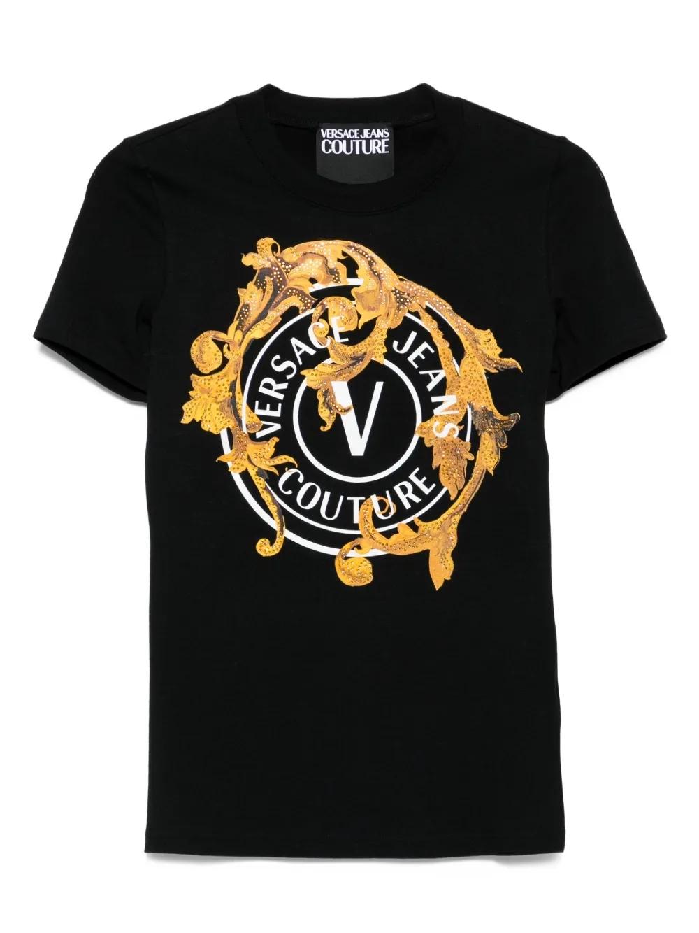 Camiseta Versace Jeans Couture V-Emblem Negra
