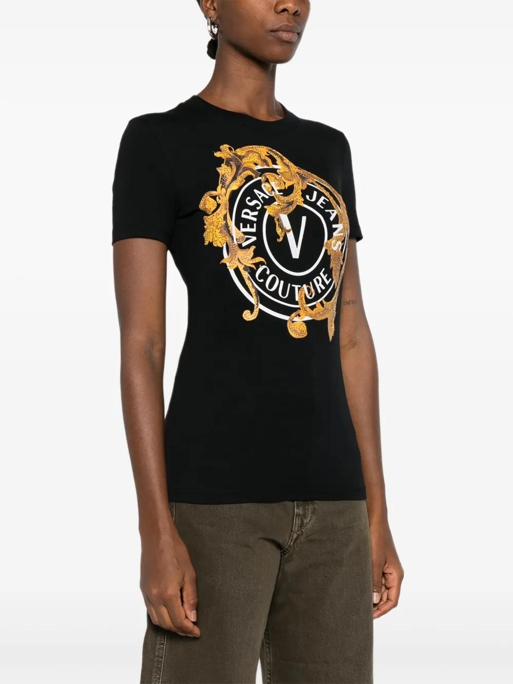 Camiseta Versace Jeans Couture V-Emblem Negra