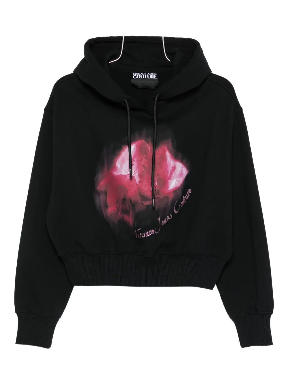 Sudadera Versace Jeans Couture Blur Flower Negra