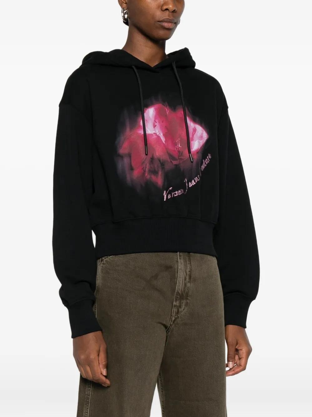 Sudadera Versace Jeans Couture Blur Flower Negra