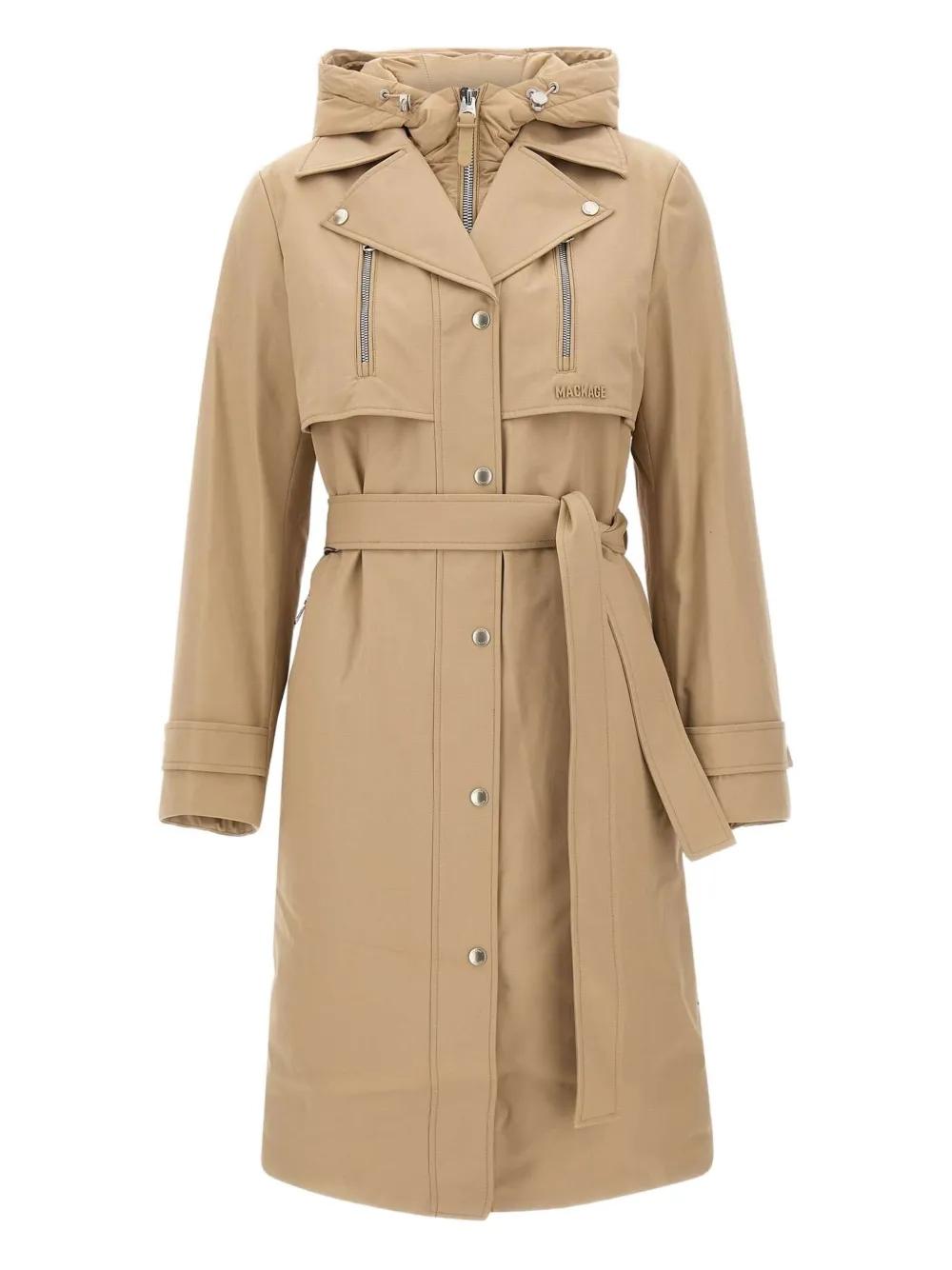 Abrigo Mackage Siobhan Plumón Beige