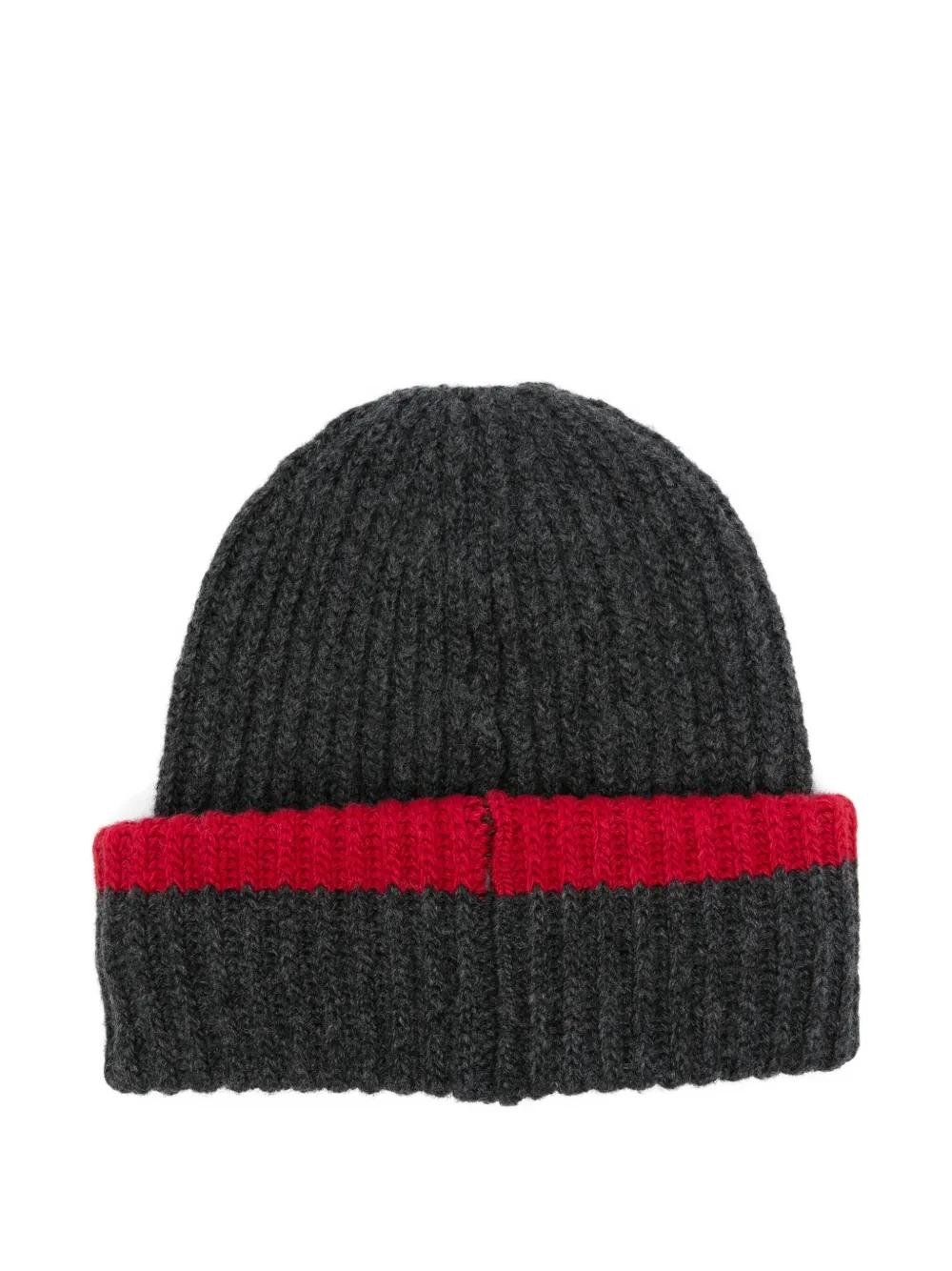 Gorro MSGM Capello Gris Rojo