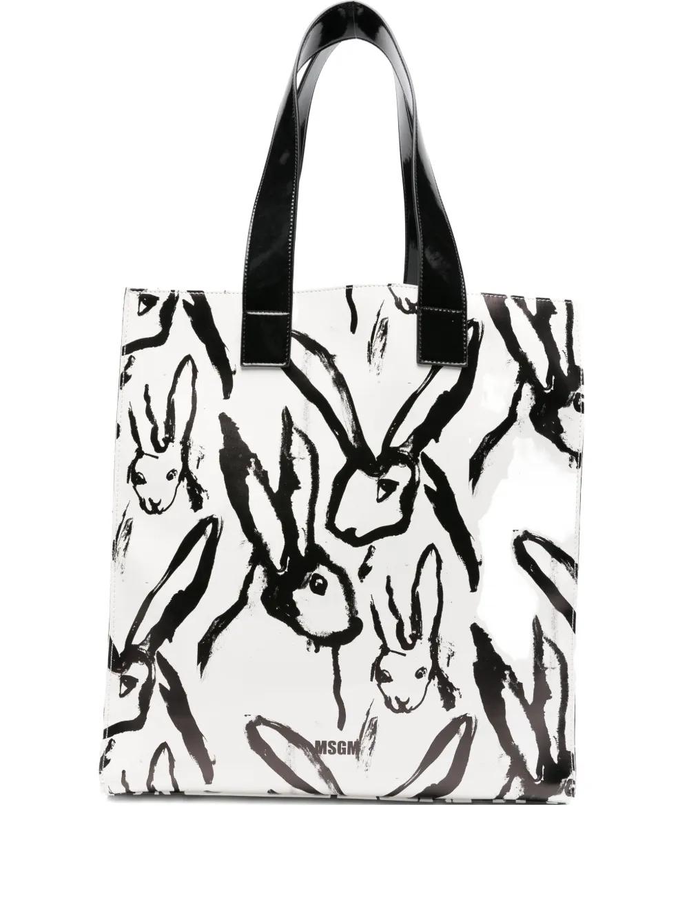 Bolso MSGM Vertical Tote Vinyl Bunnies