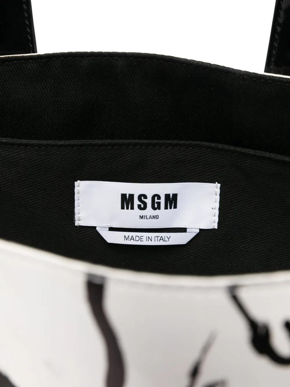 Bolso MSGM Vertical Tote Vinyl Bunnies