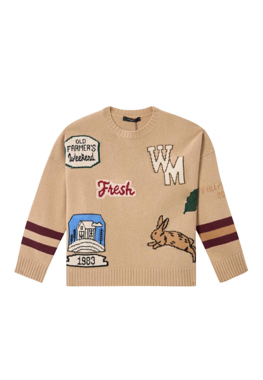 Jersey Max Mara Weekend Pavidi Parches Beige