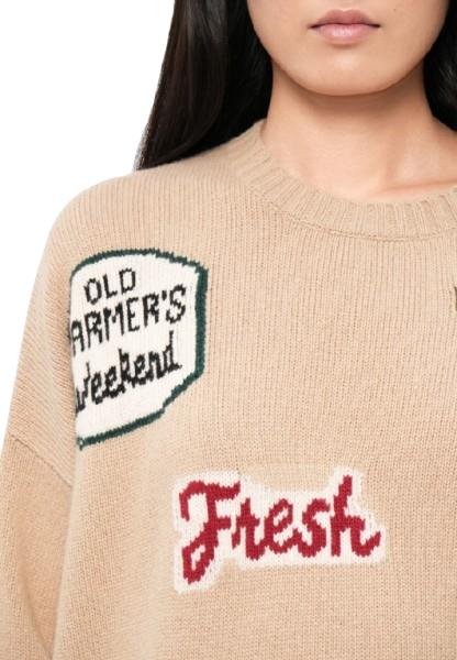 Jersey Max Mara Weekend Pavidi Parches Beige
