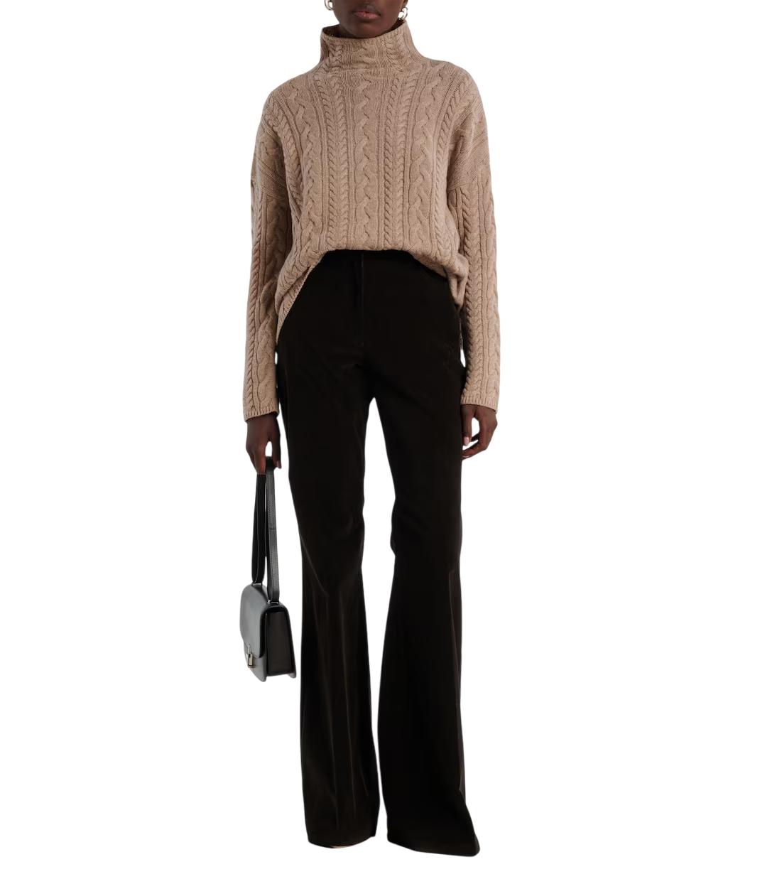 Jersey Max Mara Genova Espigas Marrón