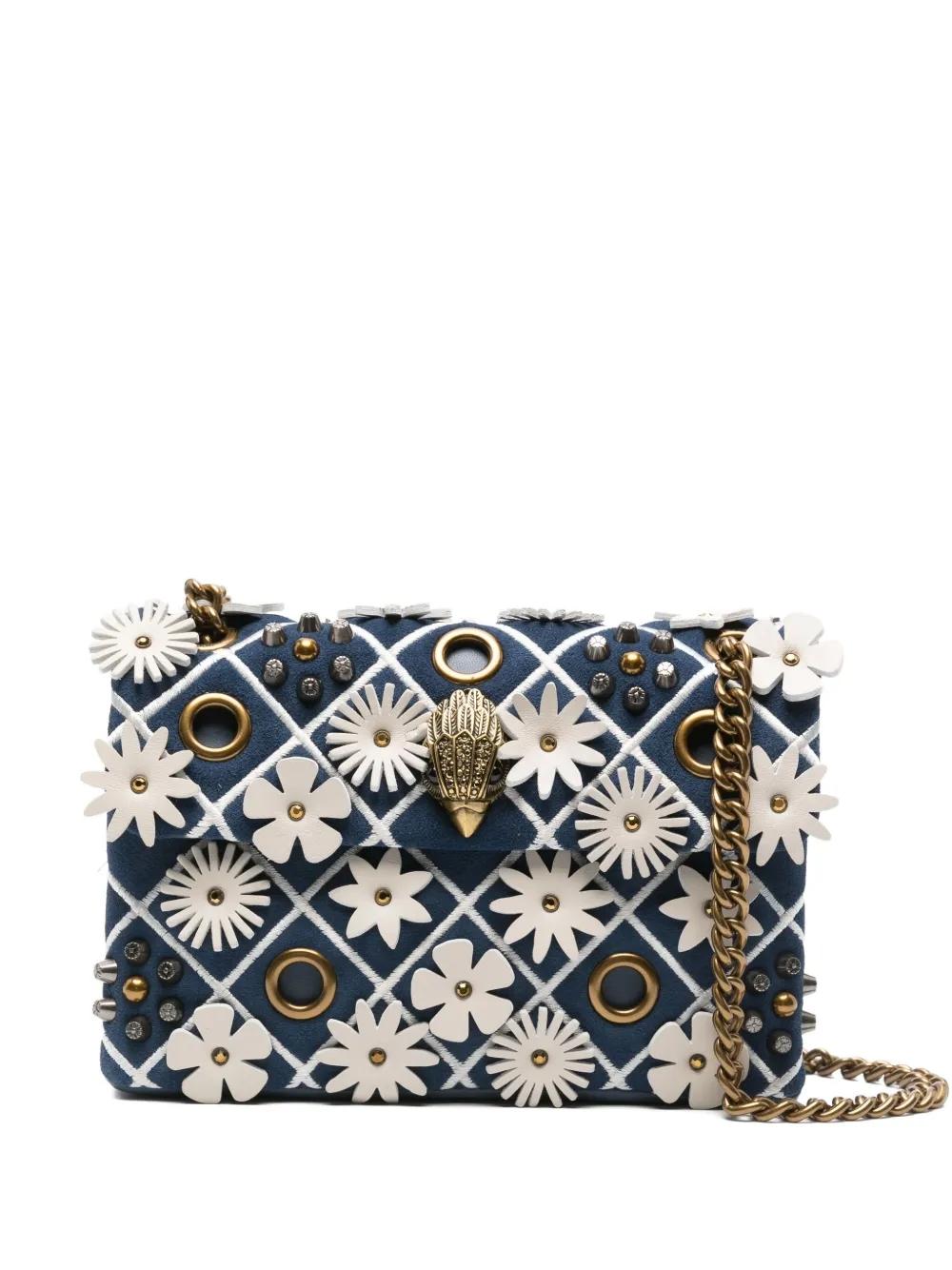 Bolso Kurt Geiger Mini Kensington Flowers Marino