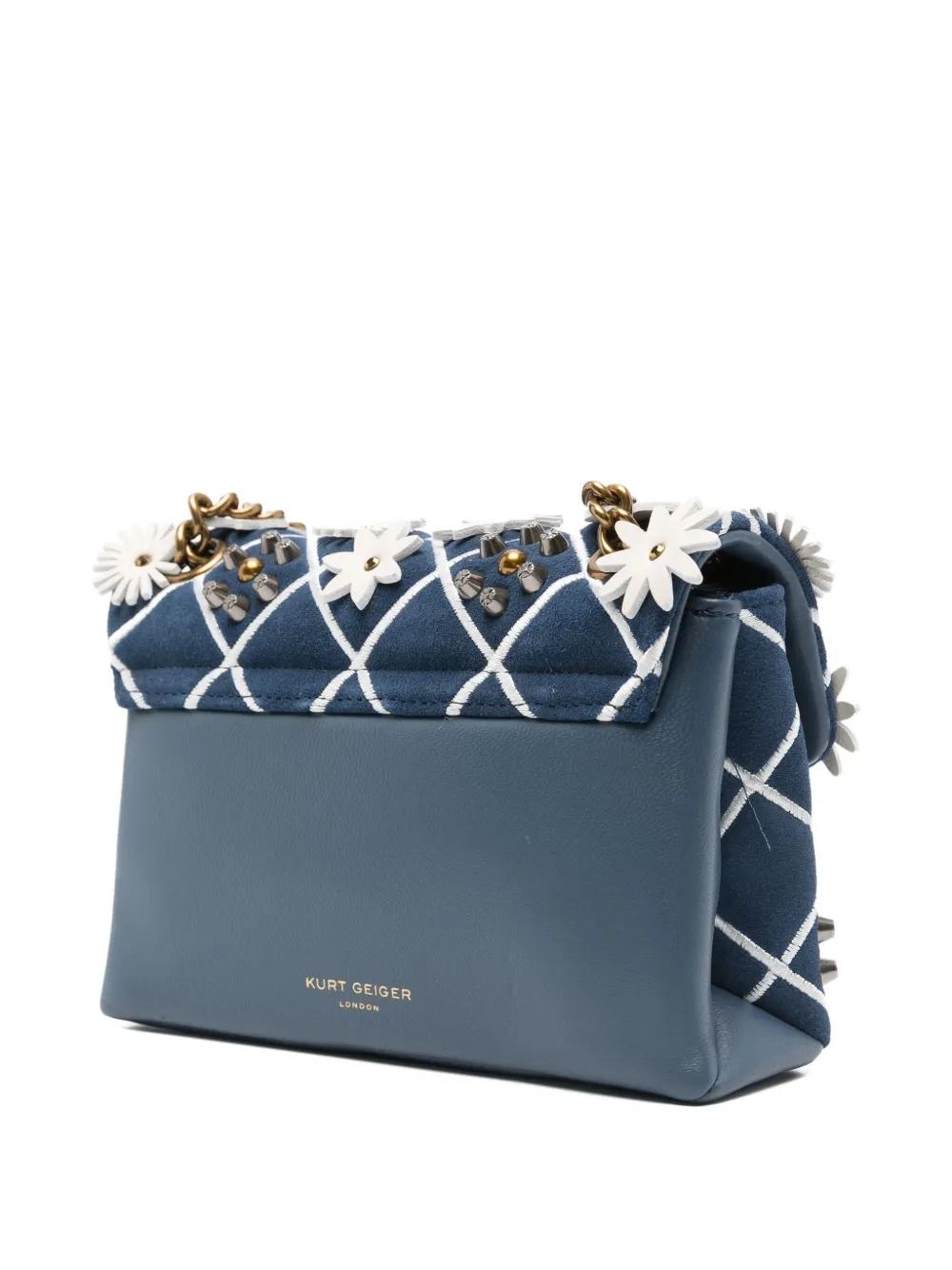 Bolso Kurt Geiger Mini Kensington Flowers Marino