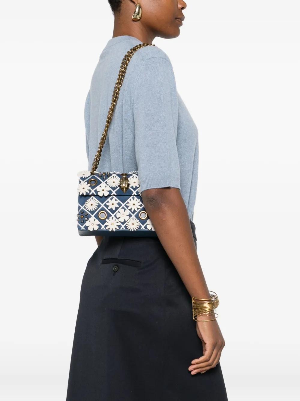 Bolso Kurt Geiger Mini Kensington Flowers Marino