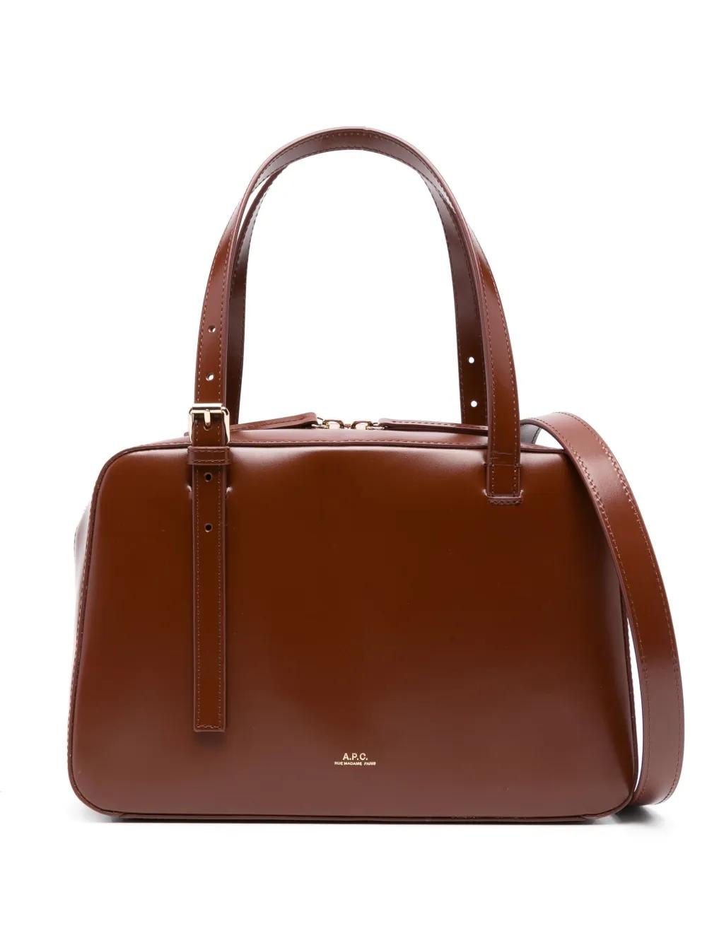 Bolso A.P.C. Sac Virgine Box Marrón Avellana