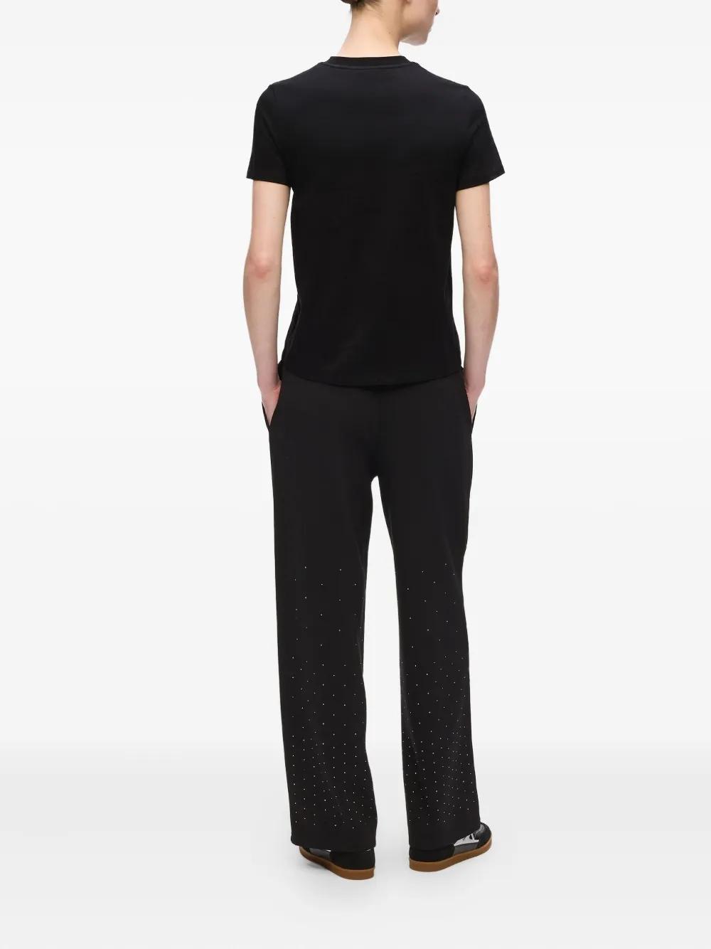 Camiseta Karl Lagerfeld Rhinestone Rain Negra 