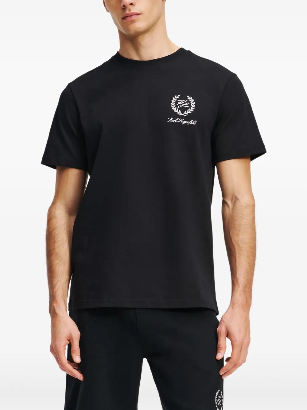 Camiseta Karl Lagerfeld Hotel Karl Crest Negra