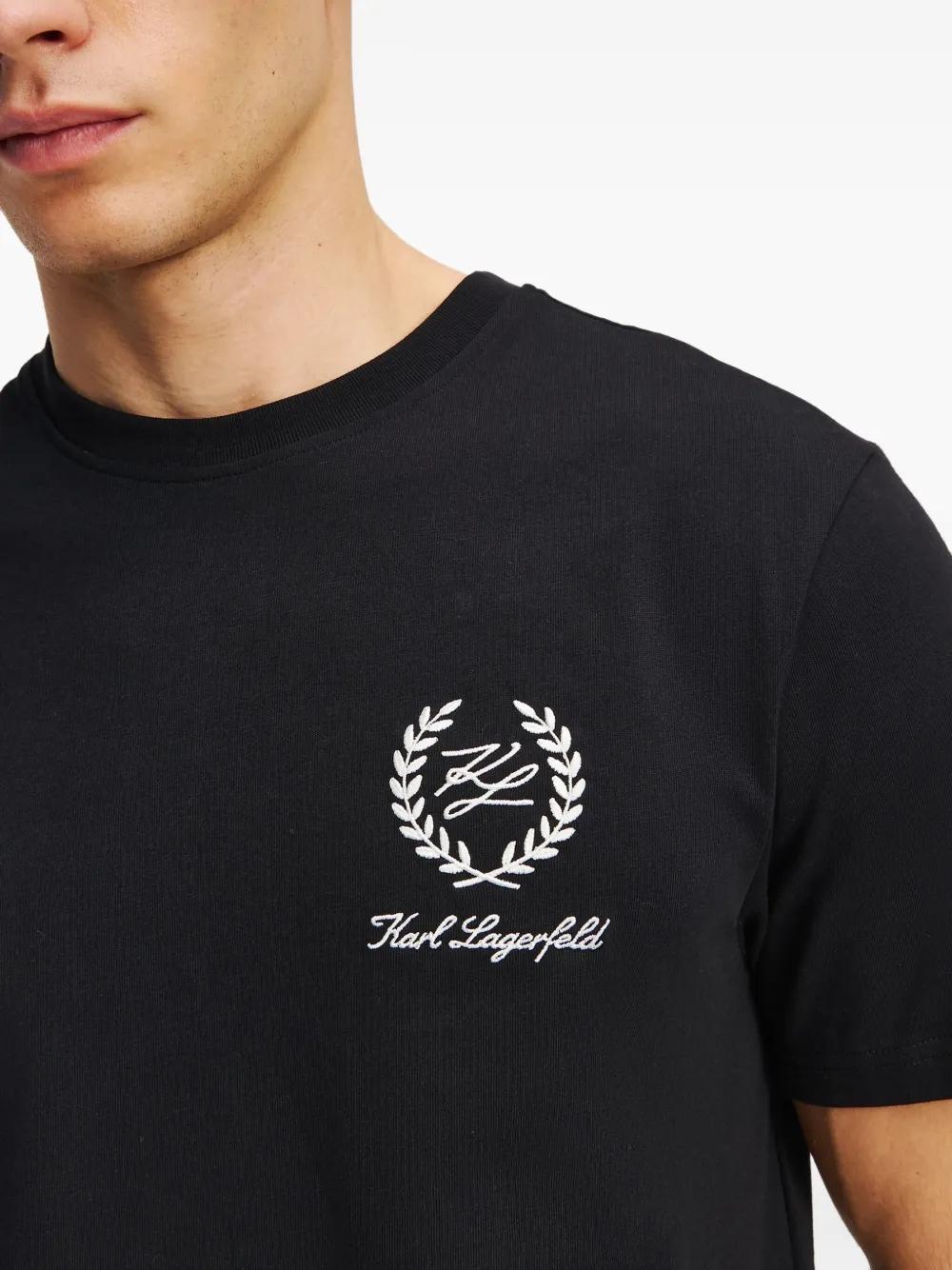 Camiseta Karl Lagerfeld Hotel Karl Crest Negra