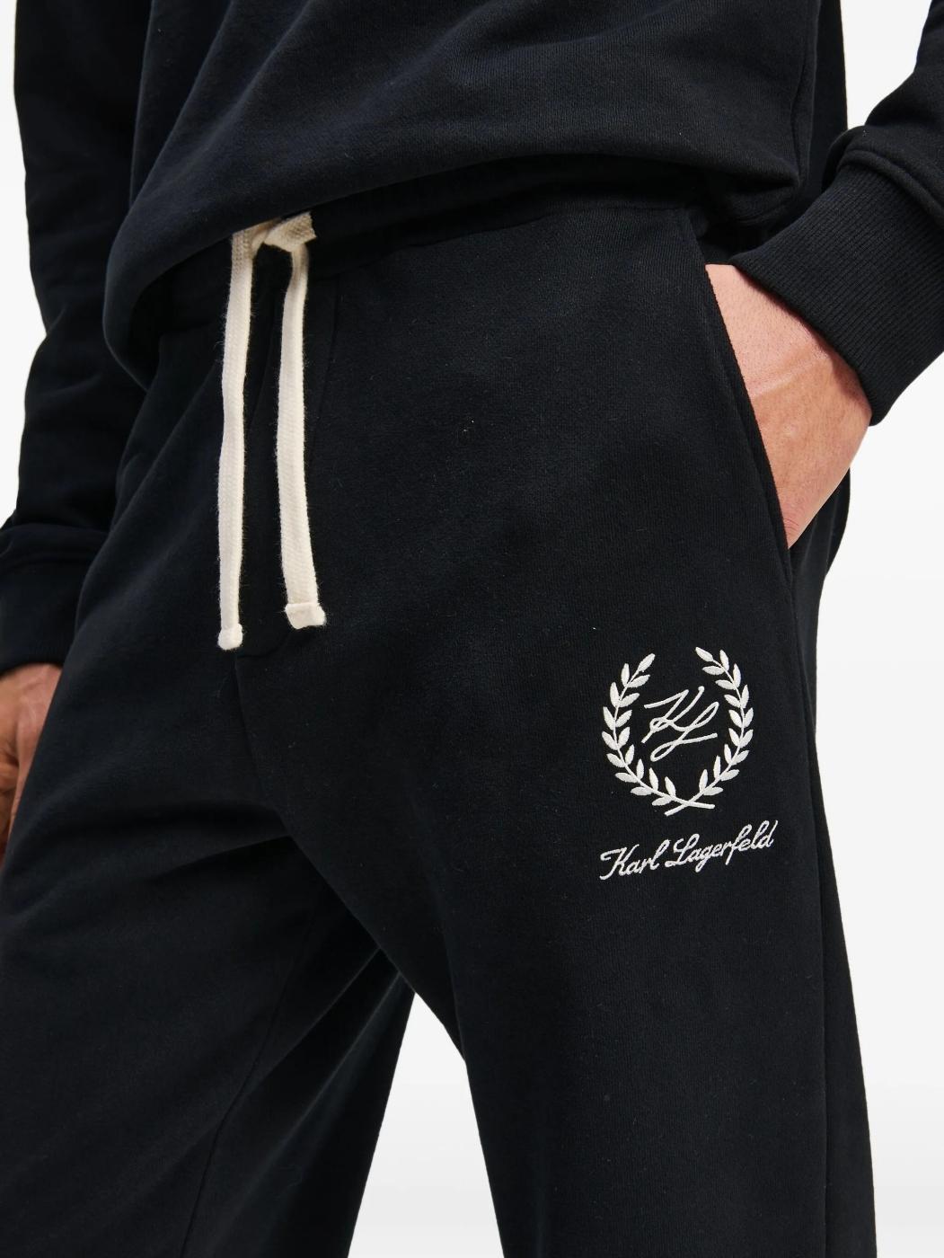 Pantalón Karl Lagerfeld Hotel Karl Crest Negro