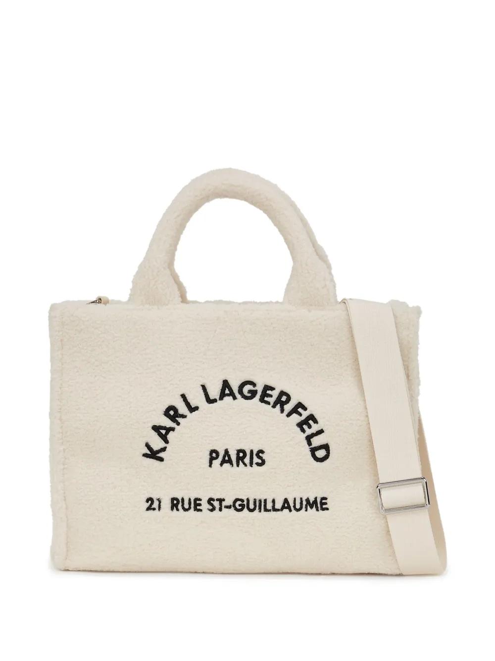 Bolso Karl Lagerfeld RSG Tote Shearling Blanco