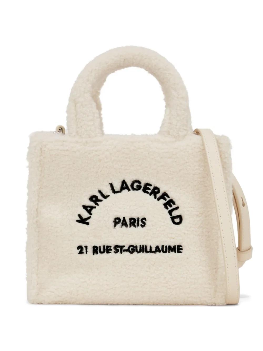 Bolso Karl Lagerfeld Mini RSG Shearling Blanco
