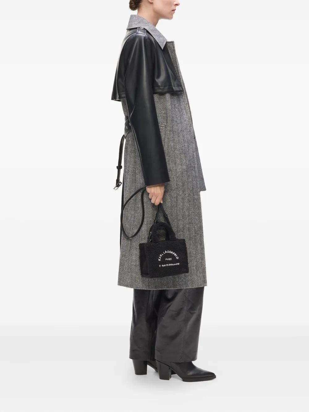 Bolso Karl Lagerfeld Mini RSG Shearling Negro