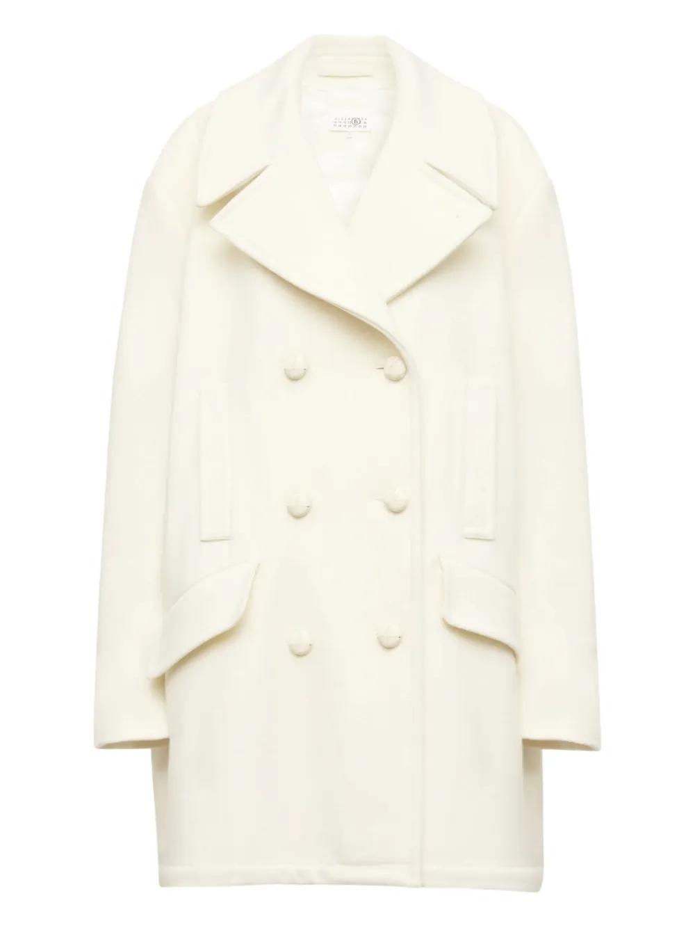 Abrigo MM6 Fieltro Oversize Crudo