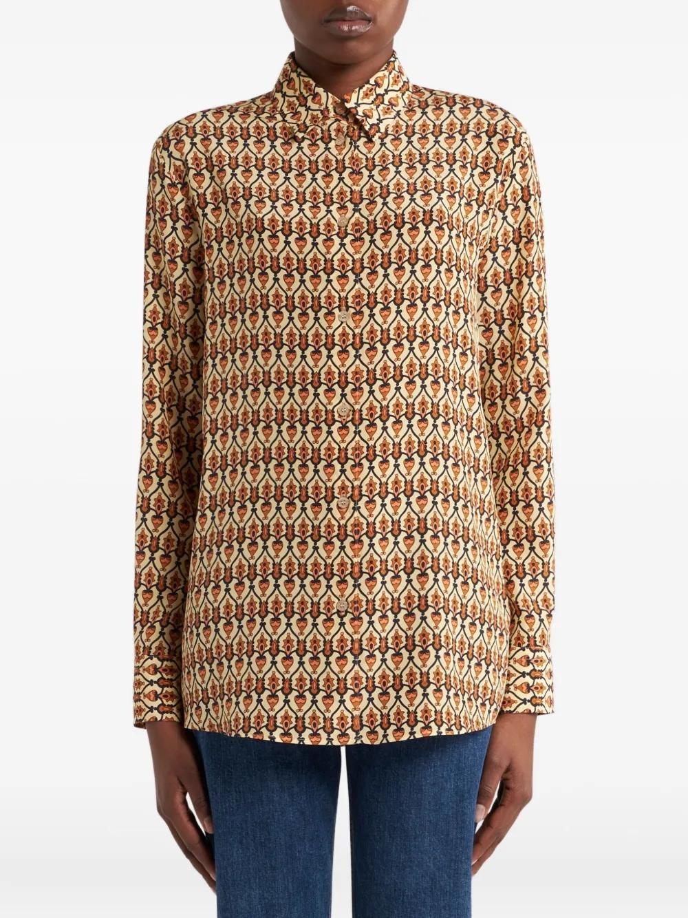 Camisa ETRO Paisley Tiles Ocre