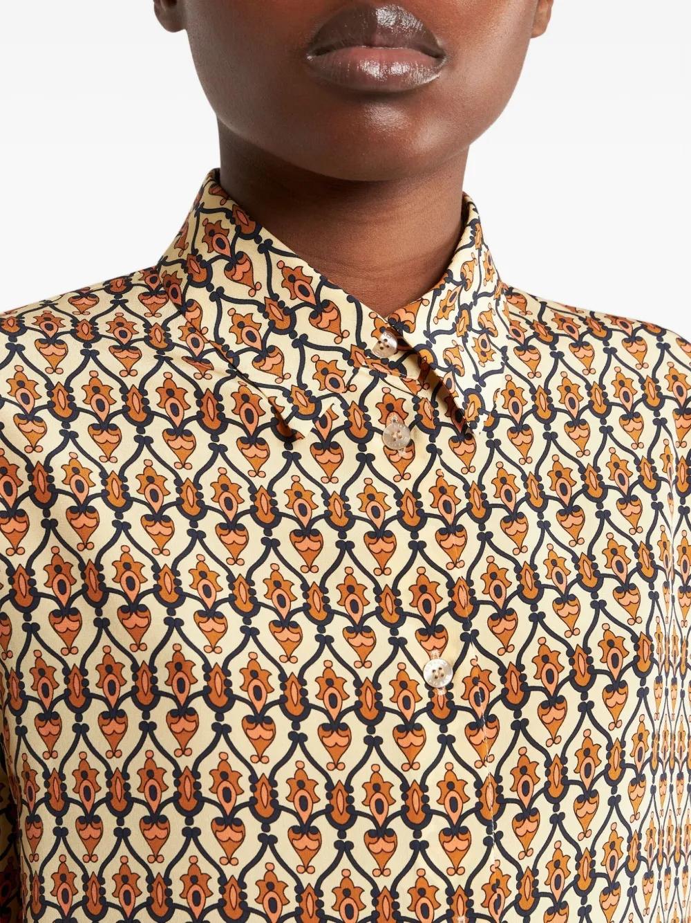 Camisa ETRO Paisley Tiles Ocre