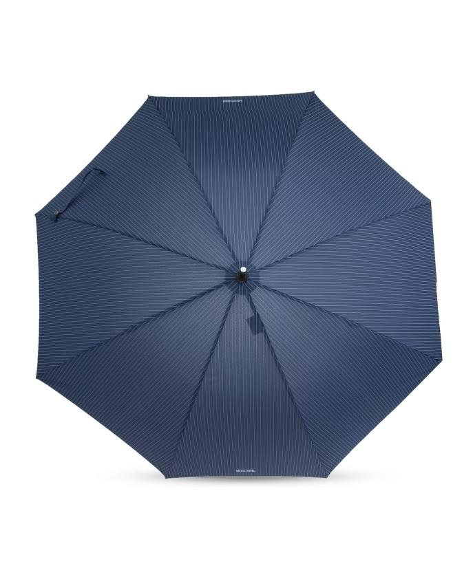 Paraguas Moschino Pintstripe Grande Azul