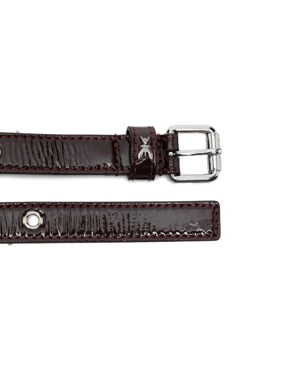 Cinturón Patrizia Pepe Fly Charol Burdeos